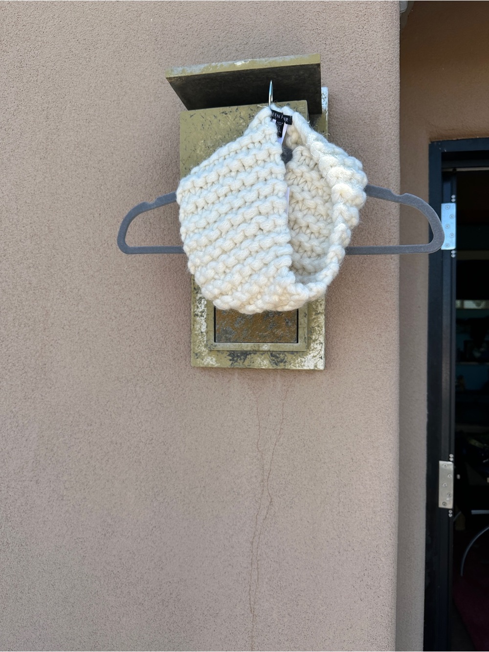 Eileen Fisher Chunky Cream Knit Infinity Scarf